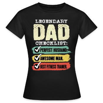 Papa Fitnesstrainer Vatertag - Frauen T-Shirt - Schwarz - Vorne - AI Model Female 172 dark (172cm)