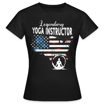 Yogalehrer US - Frauen T-Shirt - Schwarz - Vorne - AI Model Female 172 dark (172cm)