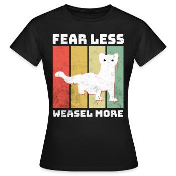 Weasel Sayings - Women's T-Shirt - black - Front - AI Model Female 172 dark (172cm)