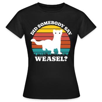 Weasel - Women's T-Shirt - black - Front - AI Model Female 172 dark (172cm)