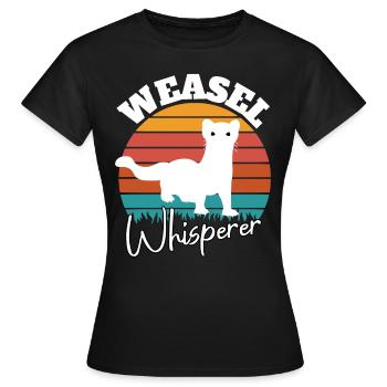 Weasel Whisperer - Women's T-Shirt - black - Front - AI Model Female 172 dark (172cm)