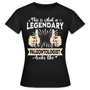 Paléontologue légendaire - T-shirt Femme - noir - Devant - AI Model Female 172 dark (172cm)