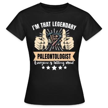 Paléontologue légendaire - T-shirt Femme - noir - Devant - AI Model Female 172 dark (172cm)