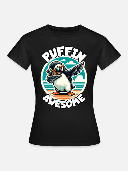 Papageientaucher Spruch - Frauen T-Shirt - Schwarz