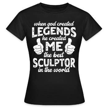 Meilleur sculpteur de légende - T-shirt Femme - noir - Devant - AI Model Female 172 dark (172cm)