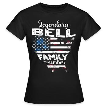 Familie Bell US - Frauen T-Shirt - Schwarz - Vorne - AI Model Female 172 dark (172cm)