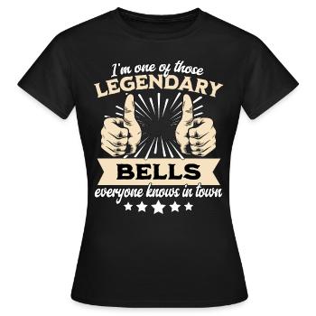 Legendäre Bell Legende - Frauen T-Shirt - Schwarz - Vorne - AI Model Female 172 dark (172cm)