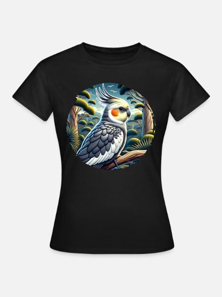 Nymphensittich - Frauen T-Shirt - Schwarz