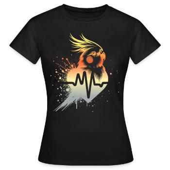 Nymphensittich Cardio - Frauen T-Shirt - Schwarz - Vorne - AI Model Female 172 dark (172cm)