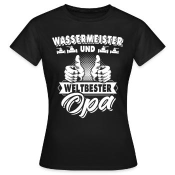 Maître de l’eau Grand-père - T-shirt Femme - noir - Devant - AI Model Female 172 dark (172cm)