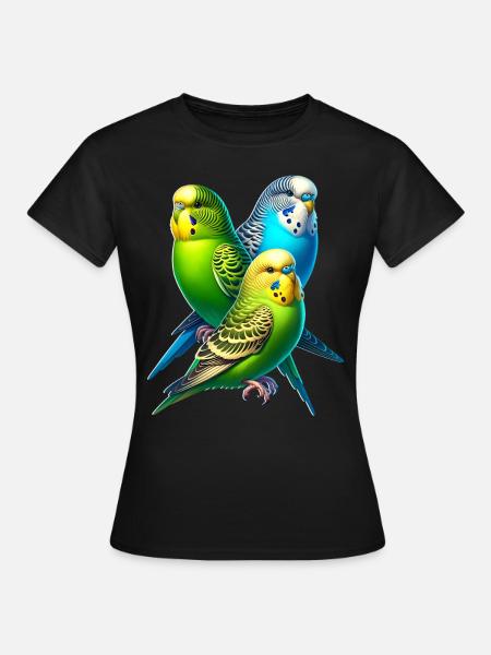 Wellensittich Spruch - Frauen T-Shirt - Schwarz