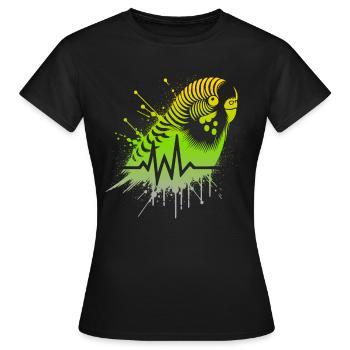Wellensittich Cardio - Frauen T-Shirt - Schwarz - Vorne - AI Model Female 172 dark (172cm)