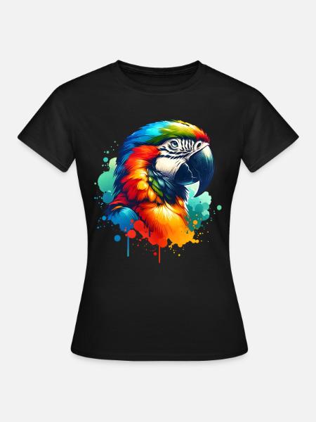 Papageie Sprüche - Frauen T-Shirt - Schwarz