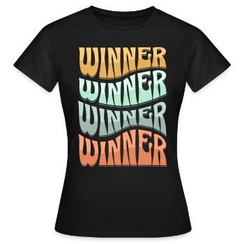 Gewinner - Frauen T-Shirt - Schwarz - Vorne - AI Model Female 172 dark (172cm)