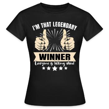 Legendärer Gewinner - Frauen T-Shirt - Schwarz - Vorne - AI Model Female 172 dark (172cm)