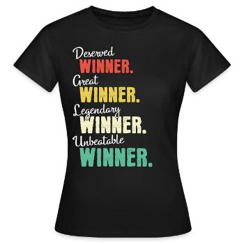 Gagnant - T-shirt Femme - noir - Devant - AI Model Female 172 dark (172cm)