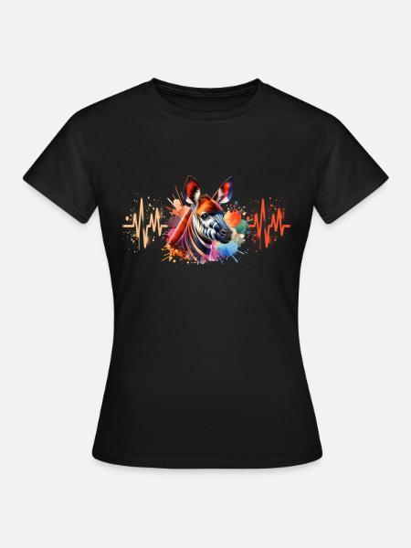 Okapi Cardio - Frauen T-Shirt - Schwarz