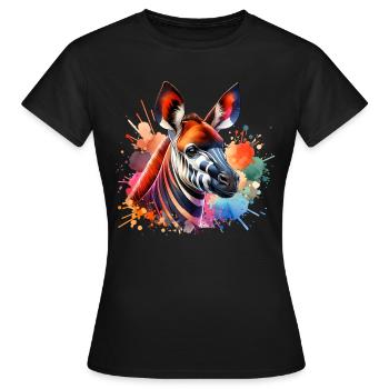 Okapi - Women's T-Shirt - black - Front - AI Model Female 172 dark (172cm)