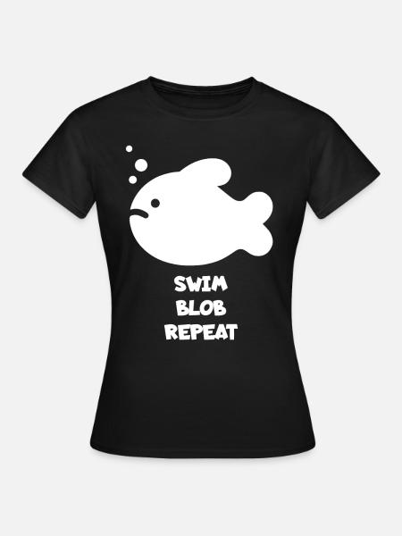 Blobfisch Sprüche Fische - Frauen T-Shirt - Schwarz
