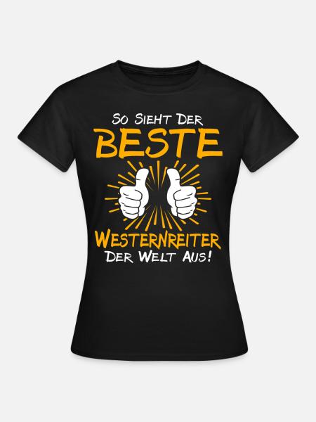 westernWesternreiter Geschenkidee - Frauen T-Shirt - Schwarz