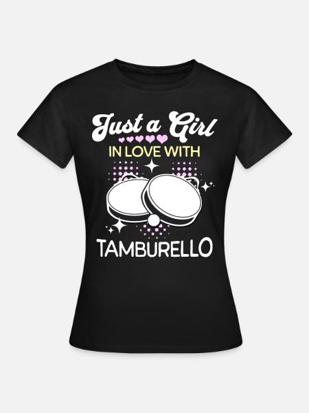 Tamburello Mädchen - Frauen T-Shirt - Schwarz
