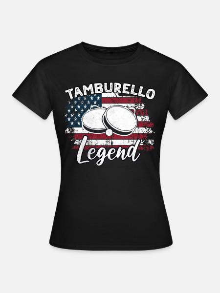 Tamburello Sprüche - Frauen T-Shirt - Schwarz