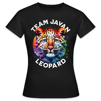 Java Leopard Sprüche - Frauen T-Shirt - Schwarz - Vorne - AI Model Female 172 dark (172cm)