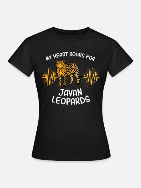 Java Leopard Herzlinie - Frauen T-Shirt - Schwarz