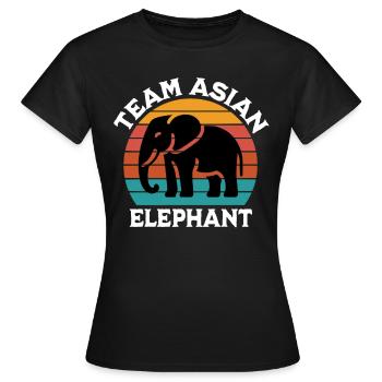 Asiatischer Elefant - Frauen T-Shirt - Schwarz - Vorne - AI Model Female 172 dark (172cm)