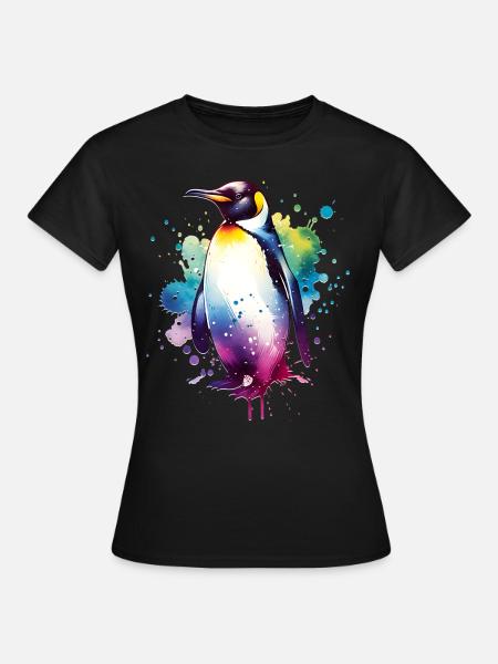 Galapagos Pinguin - Frauen T-Shirt - Schwarz