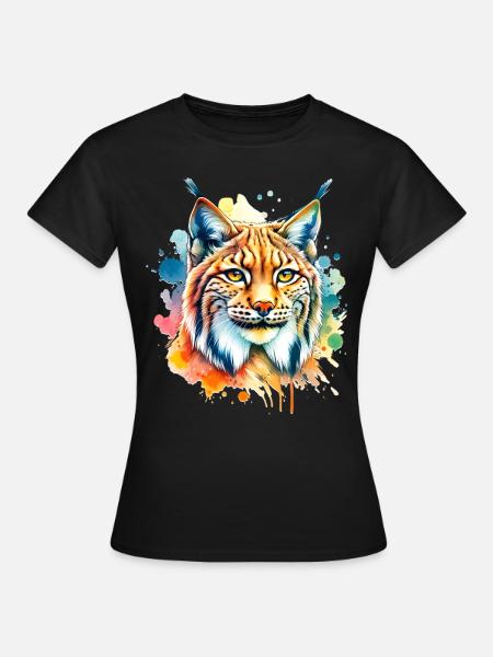 Iberischer Luchs - Frauen T-Shirt - Schwarz