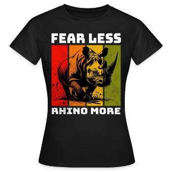 Sumatran Rhino Rhino Nashorn - Frauen T-Shirt - Schwarz - Vorne - AI Model Female 172 dark (172cm)