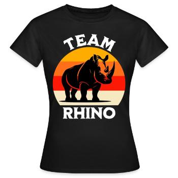 Rhino Nashorn Sprüche - Frauen T-Shirt - Schwarz - Vorne - AI Model Female 172 dark (172cm)