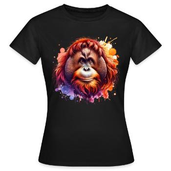 Orang-outan - T-shirt Femme - noir - Devant - AI Model Female 172 dark (172cm)