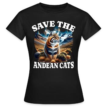 Chat Chat des Andes - T-shirt Femme - noir - Devant - AI Model Female 172 dark (172cm)