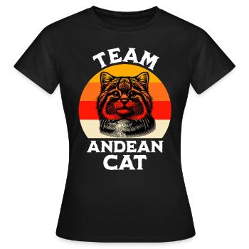 Chat Dicton du chat des Andes - T-shirt Femme - noir - Devant - AI Model Female 172 dark (172cm)