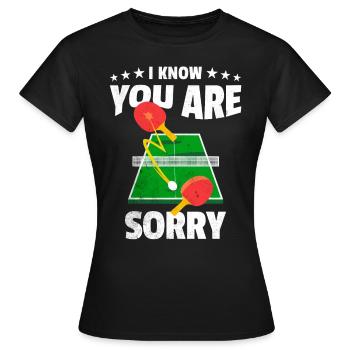 Ping Pong Legende - Frauen T-Shirt - Schwarz - Vorne - AI Model Female 172 dark (172cm)