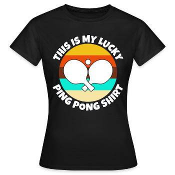 Ping Pong - Frauen T-Shirt - Schwarz - Vorne - AI Model Female 172 dark (172cm)