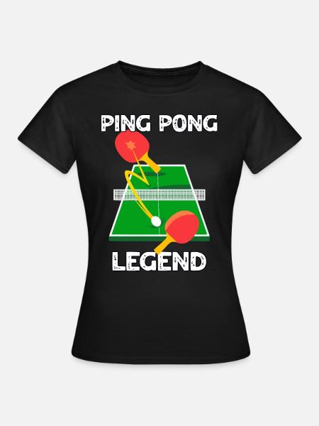 Ping Pong Legende - Frauen T-Shirt - Schwarz