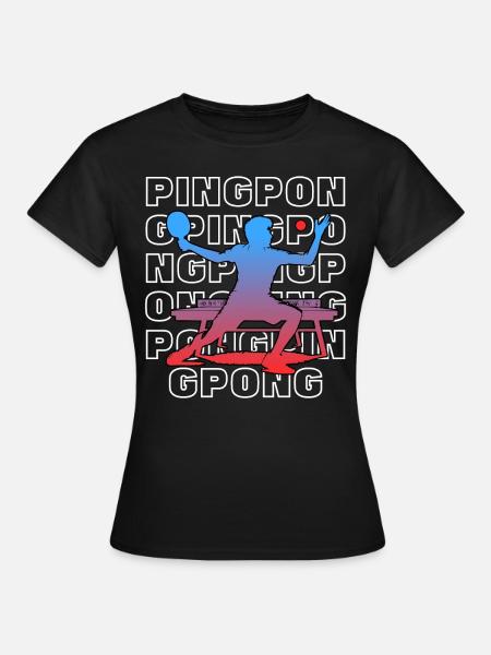 Ping Pong - Frauen T-Shirt - Schwarz