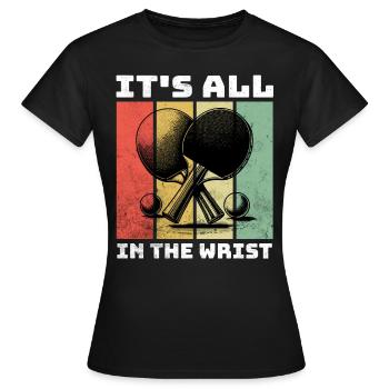 Ping Pong - Frauen T-Shirt - Schwarz - Vorne - AI Model Female 172 dark (172cm)