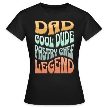Papa Pastry Chef - Women's T-Shirt - black - Front - AI Model Female 172 dark (172cm)