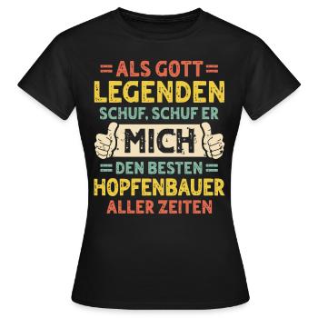 Producteurs de houblon - T-shirt Femme - noir - Devant - AI Model Female 172 dark (172cm)