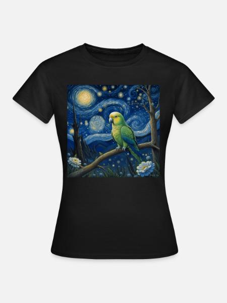 Mönchssittich Starry Night - Frauen T-Shirt - Schwarz
