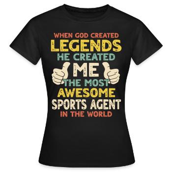 Sports agent - Women's T-Shirt - black - Front - AI Model Female 172 dark (172cm)