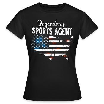 Sportagent US - Frauen T-Shirt - Schwarz - Vorne - AI Model Female 172 dark (172cm)
