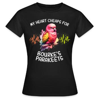 Bourkesittich Herzlinie - Frauen T-Shirt - Schwarz - Vorne - AI Model Female 172 dark (172cm)
