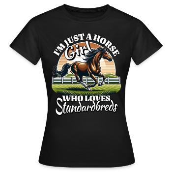 Ich Liebe Traber Spruch - Frauen T-Shirt - Schwarz - Vorne - AI Model Female 172 dark (172cm)