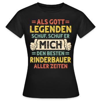 Éleveur de bovins - T-shirt Femme - noir - Devant - AI Model Female 172 dark (172cm)