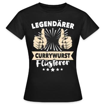 Currywurst Sprüche - Frauen T-Shirt - Schwarz - Vorne - AI Model Female 172 dark (172cm)